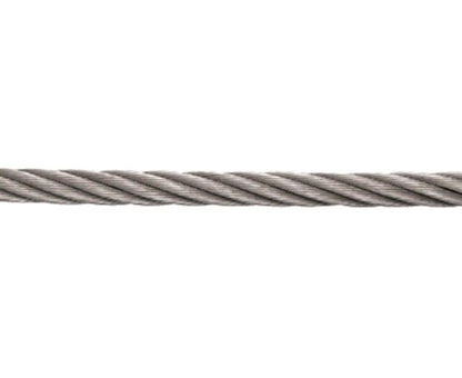 304 Stainless Steel 7 x 19 Wire Rope, 7/32 in, Grade 304, 1000 lb WLL, 5000 lb BL - Image 1