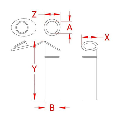 Rubber Rod Holder Liner with Cap for 2" Rod Holders - Image 2