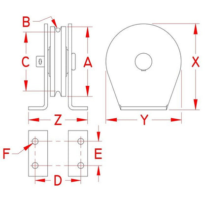 Stainless Steel Round Surface Mount Wire Block - Image 2