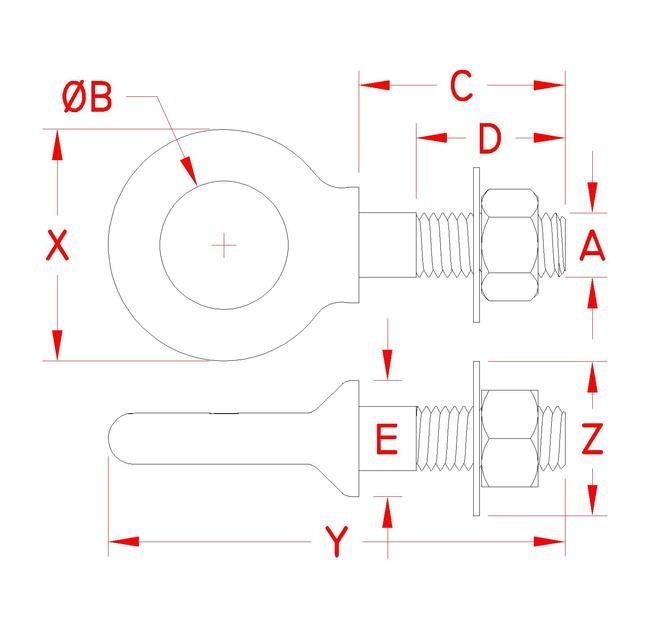 Suncor 316-NM Stainless Steel Shoulder Eye Bolt - Image 2