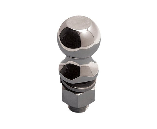 Grade 304 Stainless Steel Hitch Ball with Lock Washer and Nut - Image 1