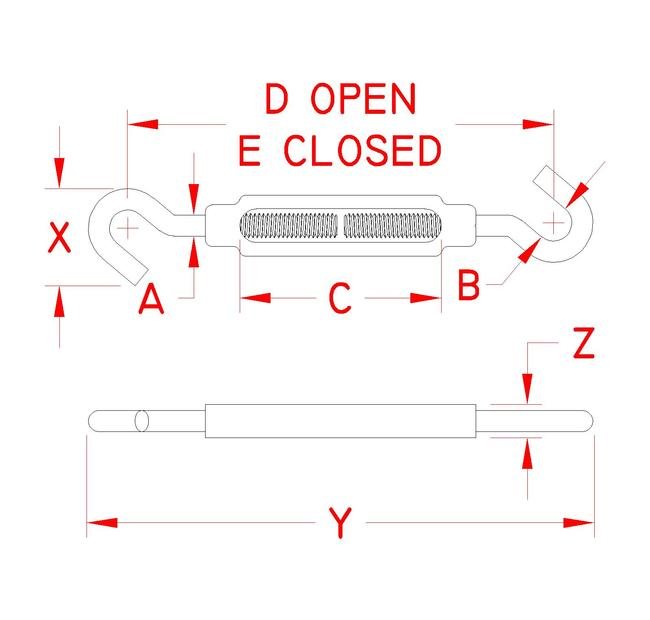 Stainless Steel Hook and Hook Turnbuckle - Image 2
