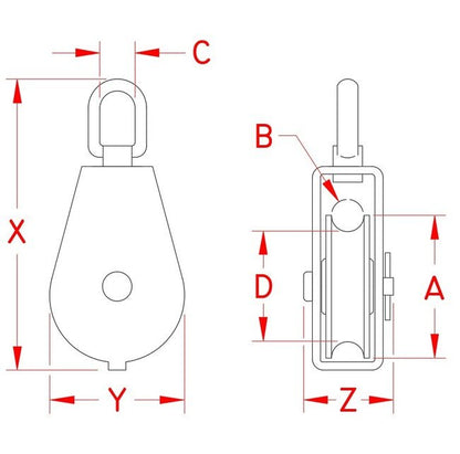 304 Stainless Steel Swivel Block for Marine and Industrial Rigging - Image 2