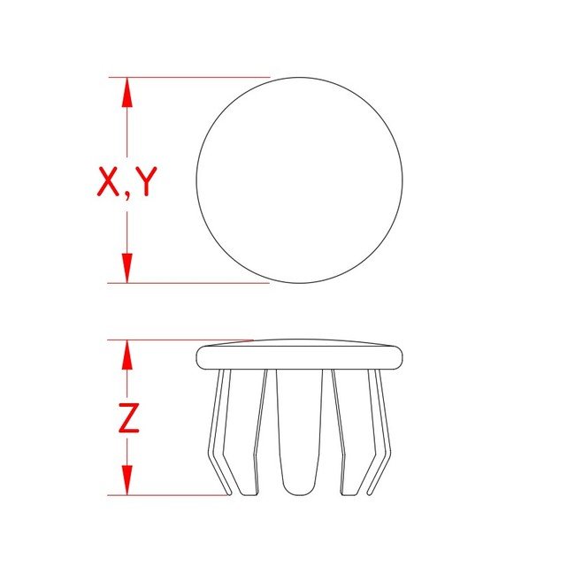 Marine-Grade Flat End Cap for 7/8" or 1" Tube - Image 2