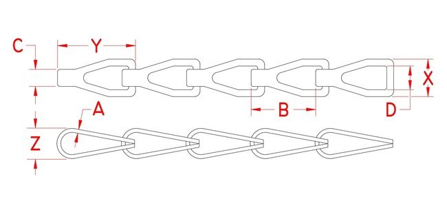 USA-Made Stainless Steel Sash Chain - Size #8 | 0.6mm - Image 2