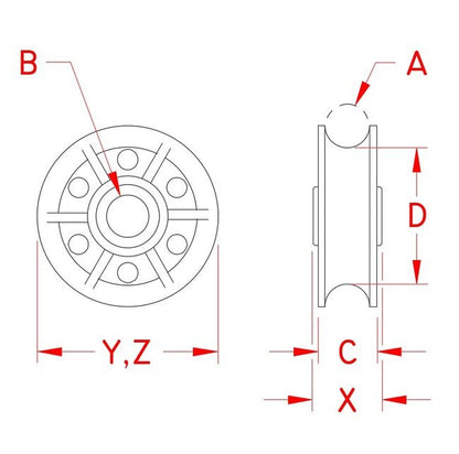 304 Stainless Steel Bushing Rope Sheave - Suncor Marine Grade - Image 2