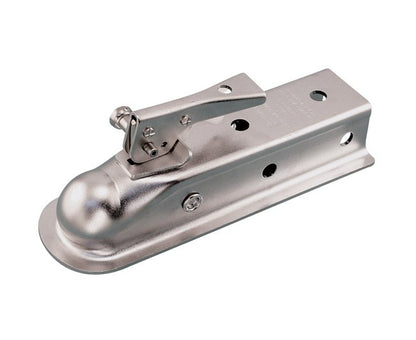 Stainless Steel Trailer Coupler with Heavy Duty Safety Latch - Image 1