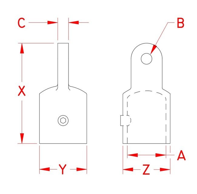 Stainless Steel Top Cap for 7/8'' and 1'' Tubes - Image 2