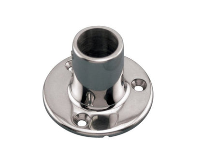 Suncor 90 Degree Round Rail Base - Stainless Steel Stanchion Base - Image 1