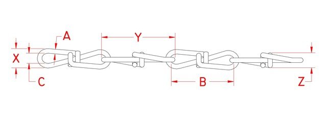 Stainless Steel Double Loop Chain, 100 ft - Image 2