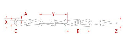 Stainless Steel Double Loop Chain, 100 ft - Image 2