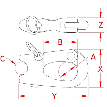 Marine-Grade Stainless Steel Rope Snap Shackle - Image 2