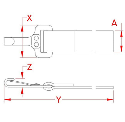 304 Stainless Steel Nylon Webbing Assemblies with Bimini Clip - Image 2