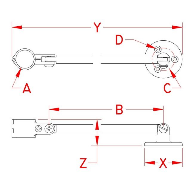 316 Stainless Steel Stanchion Brace for Sailboat and Powerboat Railings - Image 2