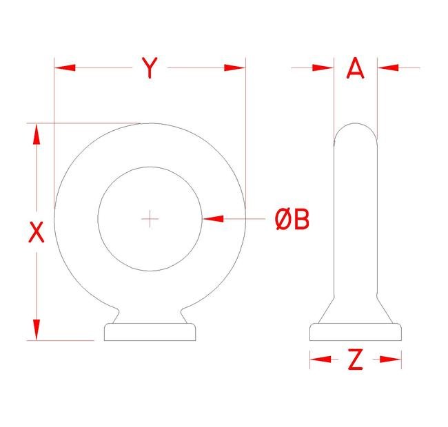 316-NM Stainless Steel Pad Eye - Image 2