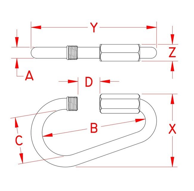 316 Stainless Steel Pear Quick Link – Suncor - Image 2