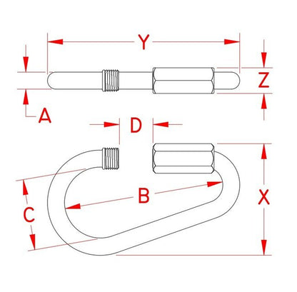 316 Stainless Steel Pear Quick Link – Suncor - Image 2