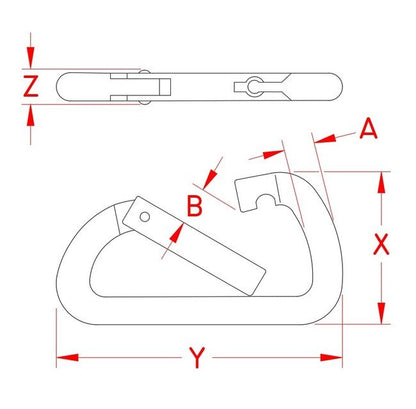 Stainless Steel Asymmetrical Spring Clip - Image 2