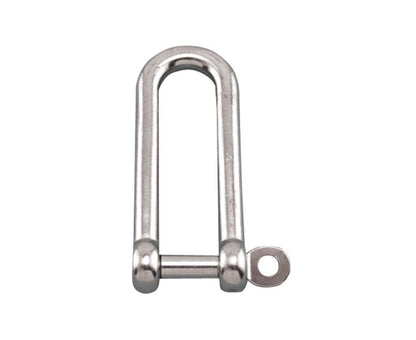 Stainless Steel Long D Shackle with Captive Pin - Grade 316 - Image 1