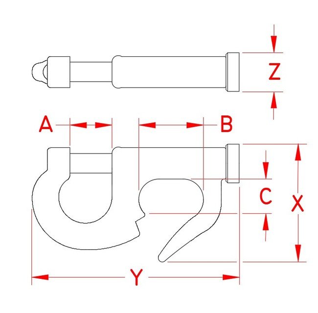 Suncor Jib Hank - Marine-Grade Bronze Snap Shackle - Image 2