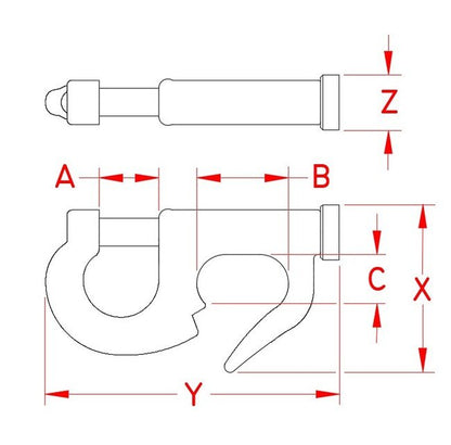 Suncor Jib Hank - Marine-Grade Bronze Snap Shackle - Image 2
