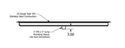 66in x 24in Stainless Steel Grating Floor Trough - Image 3
