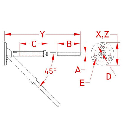 Stainless Steel Hand Swage Tensioners with Stud - Suncor, 316L Grade - Image 2