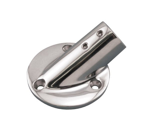 Suncor 30 Degree Round Rail Base - Stainless Steel - Image 1