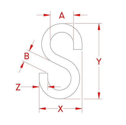 Grade 316 Stainless Steel 'S' Hook - Image 2