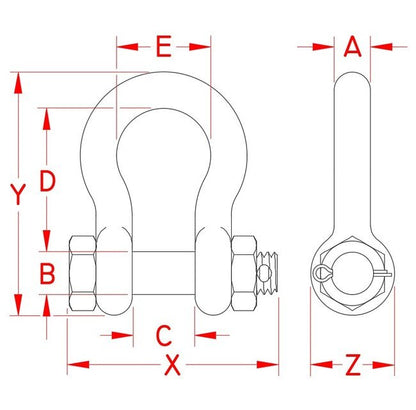 Stainless Steel Bolt Anchor Shackle - Image 2