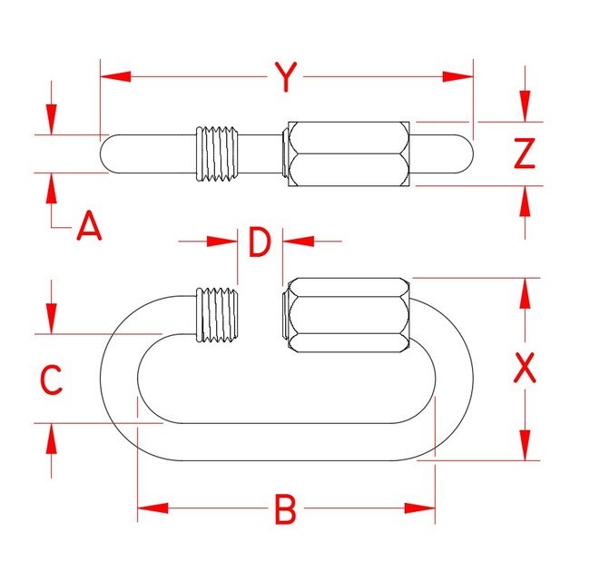 316 Stainless Steel Quick Link 5/8" - Image 2