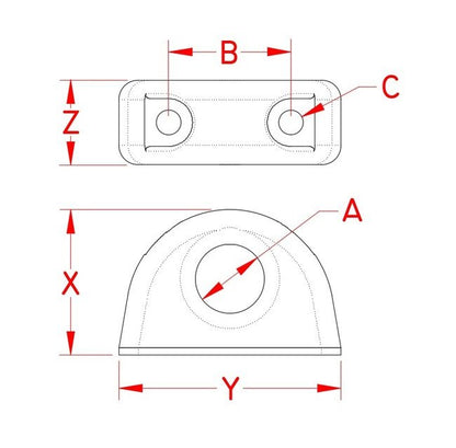 Suncor Stainless Steel Fairlead with Gasket - Image 2