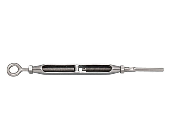Stainless Steel Open Body Gate Eye & Hand Swage Turnbuckle for Cable 1/8"-3/16" - Image 1