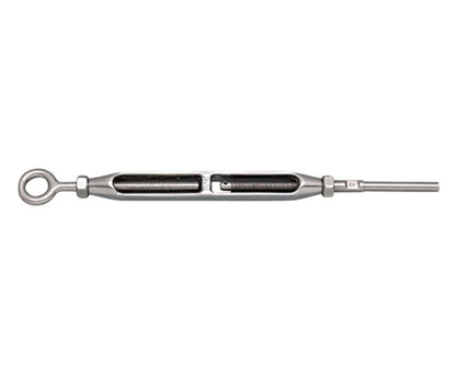 Stainless Steel Open Body Gate Eye & Hand Swage Turnbuckle for Cable 1/8"-3/16" - Image 1