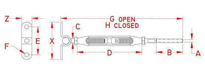 Stainless Steel Open Body Wall Mount & Hand Swage Stud Turnbuckle - Image 2