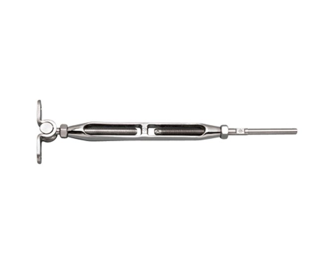 Stainless Steel Open Body Wall Mount & Hand Swage Stud Turnbuckle - Image 1