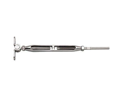 Stainless Steel Open Body Wall Mount & Hand Swage Stud Turnbuckle - Image 1