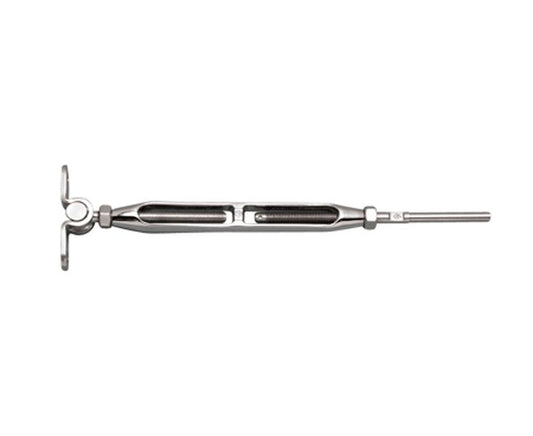 Stainless Steel Open Body Wall Mount & Hand Swage Stud Turnbuckle - Image 1
