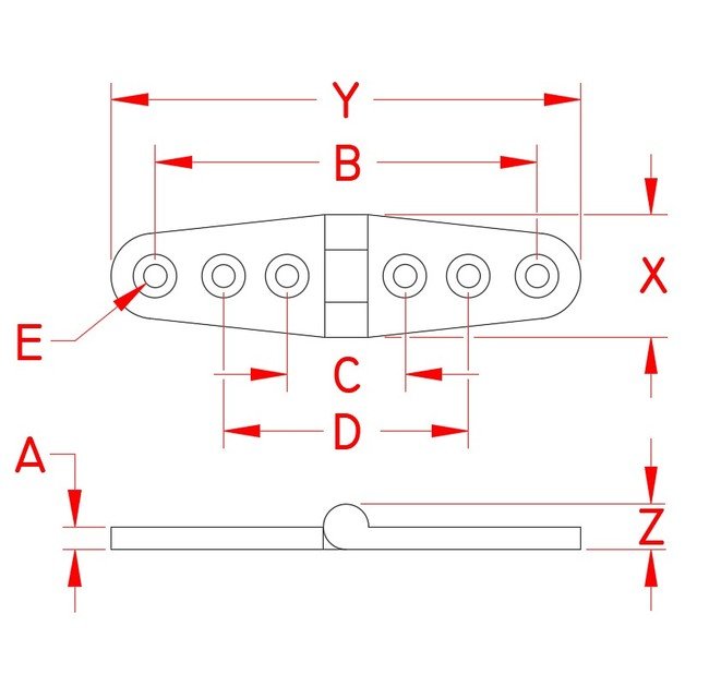 Heavy Duty Strap Hinge with Grade 316 Stainless Steel - Image 2