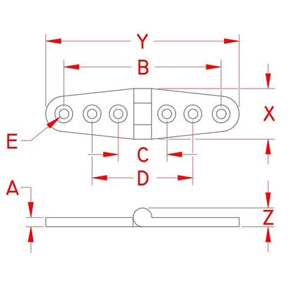 Heavy Duty Strap Hinge with Grade 316 Stainless Steel - Image 2