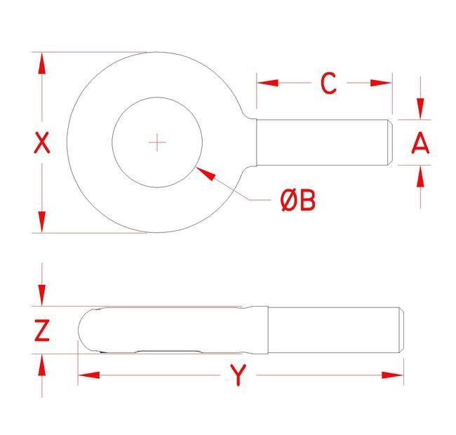 Stainless Steel 1/2" Plain Eye Rivet - Suncor - Image 2
