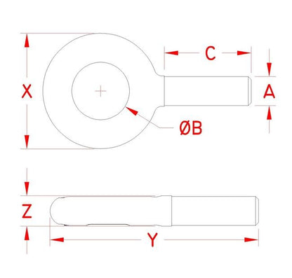 Stainless Steel 1/2" Plain Eye Rivet - Suncor - Image 2