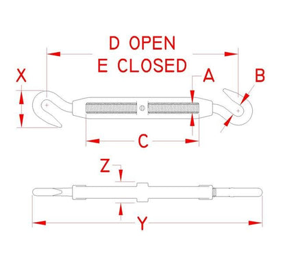316 Stainless Steel Cast Hook & Hook Turnbuckle - Image 2