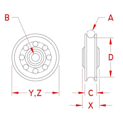 Suncor Stainless Steel Bearings Rope Sheave - Image 2
