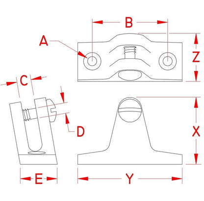 316 Stainless Steel 80 Degree Screwed Deck Hinges - Set of 2 - Image 2