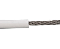 Suncor White PVC Coated 7 x 7 Wire Rope, 1/8 in, 300 lb WLL, 1,500 lb BL