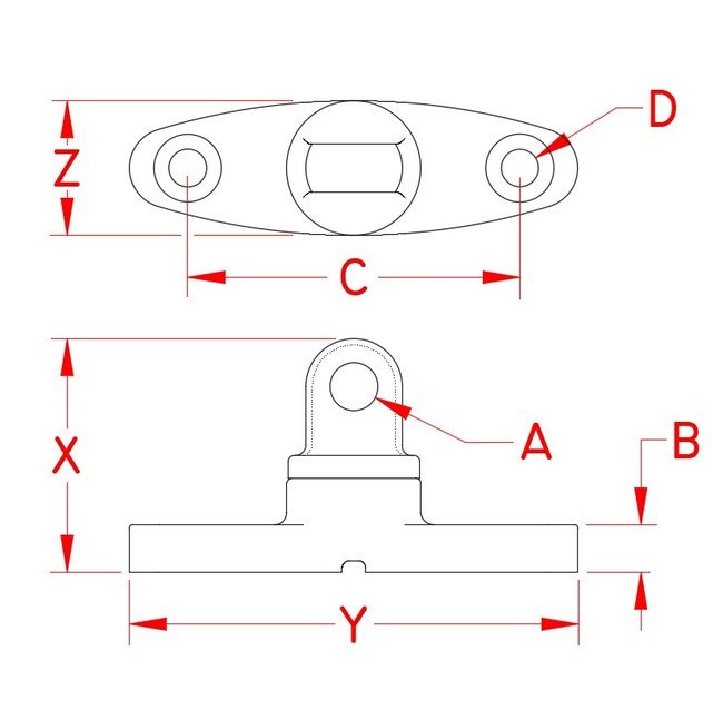 316 Stainless Steel Swivel Eye Pad Anchor - Image 2