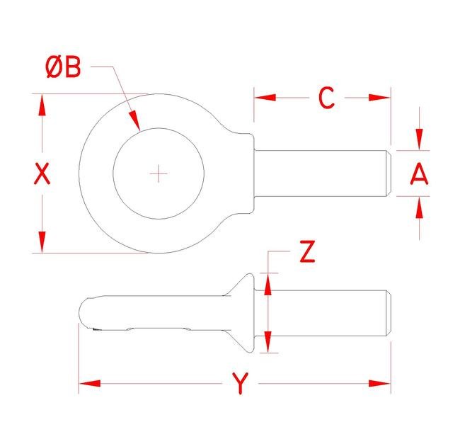 Stainless Steel 1/2'' Shoulder Eye Rivet - Image 2