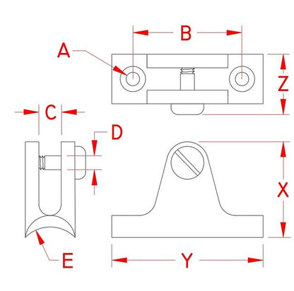 Marine Grade Stainless Steel Concave Deck Hinges - Image 2