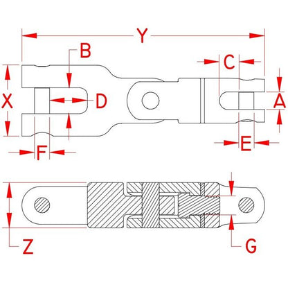 Corrosion-Resistant Stainless Steel Universal Anchor Swivel - Image 2